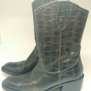 TONY LAMA Men's Brown Cowboy Boots, Size 8 M